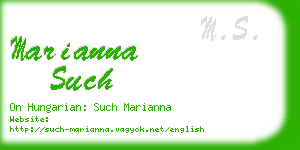 marianna such business card